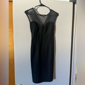 MODCLOTH black dress with polka dots. Sz small. Retro style